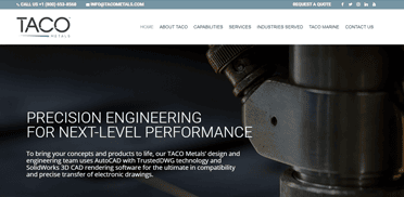 TACO Metals:  new eCommerce website with CMS capabilities