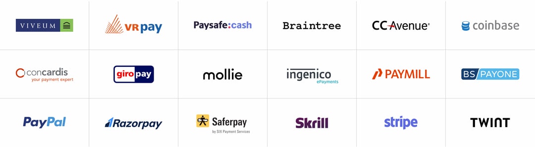 Supported Payment Service Providers