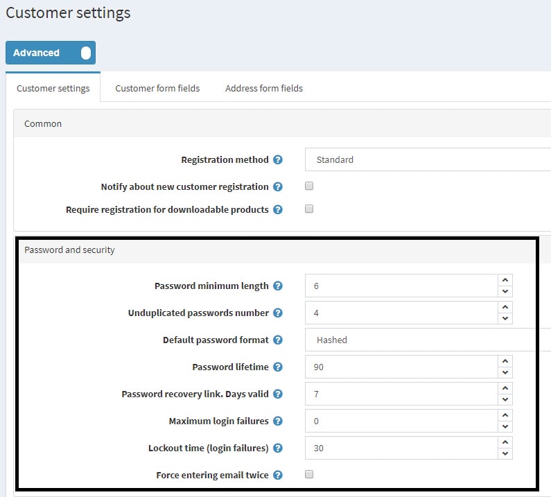 setup a password policy setup a password policy