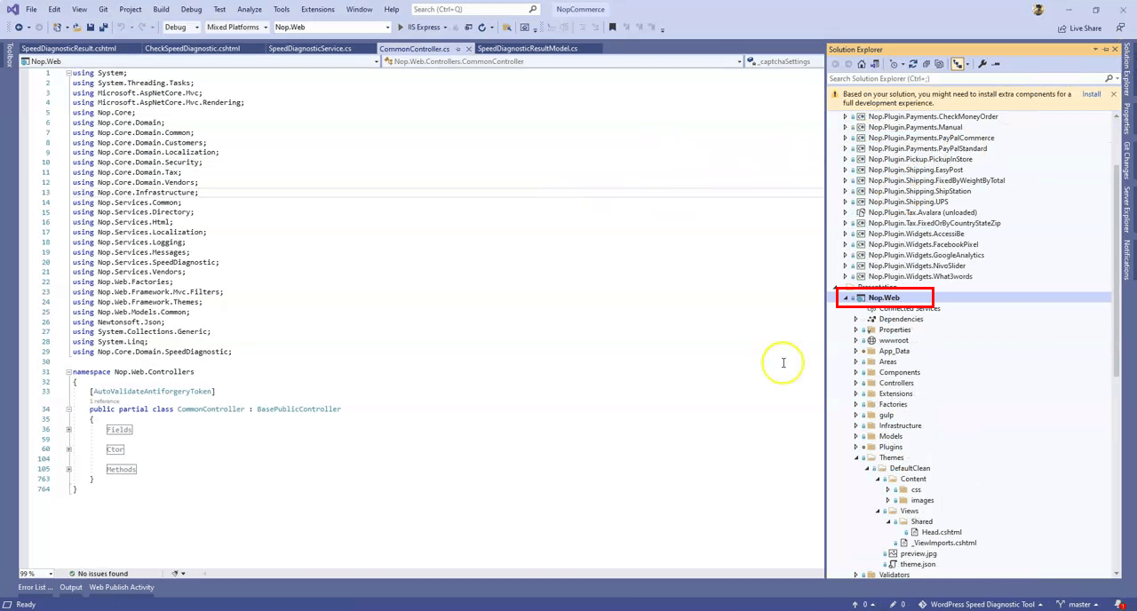 Let's start with the modified code in Visual Studio