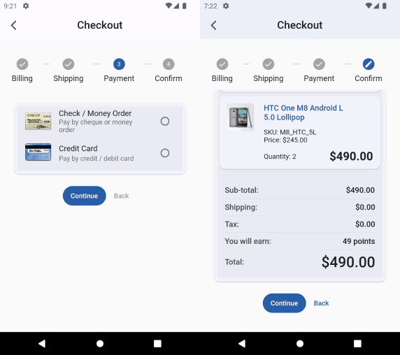 Products in the nopCommerce app