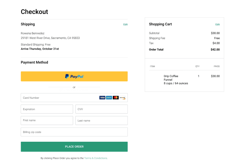 Improved Checkout Experience