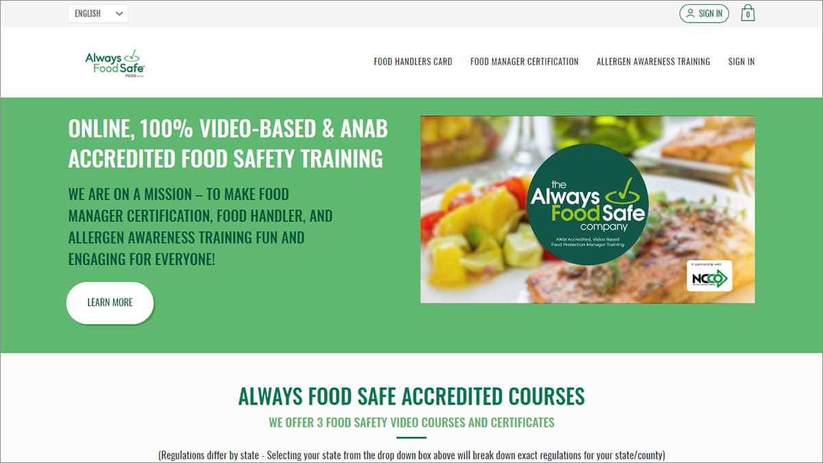 Always Food Safe: Website Transformation Journey for a U.S.-based Food Safety Certification & Training Business
