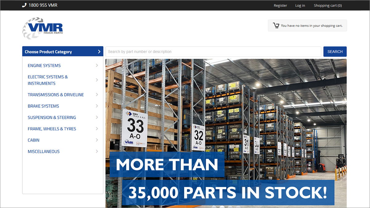 VMR Truck Parts: Developing an Online Sales Channel for an Australian Automotive & Spare Parts Retailer