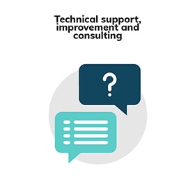 Technical support, improvement and consulting