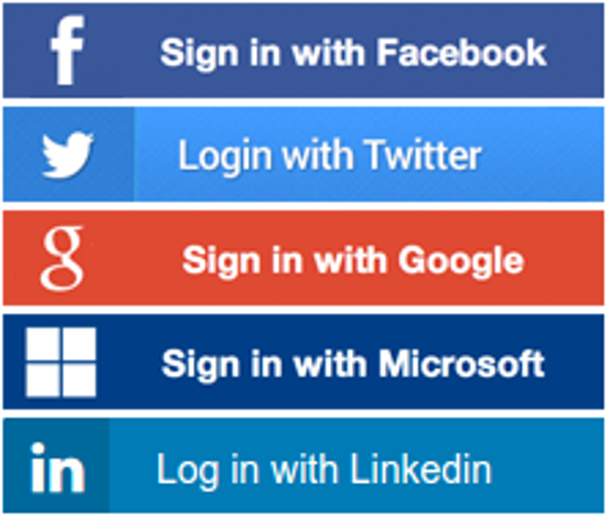 External auth(Facebook,Twitter,Google,Microsoft,LinkedIn) の画像