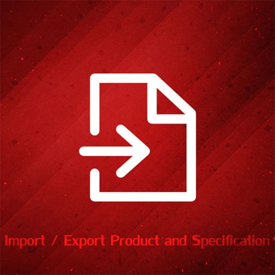 Import/Export Products and Specification attributes resmi
