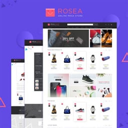 Imagen de Rosea Responsive Theme + Bundle Plugins by nopStation