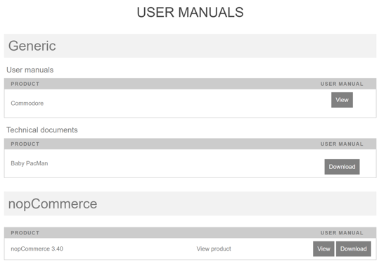 User manuals の画像