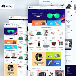 Valley Responsive Theme + Bundle Plugins by nopStation の画像