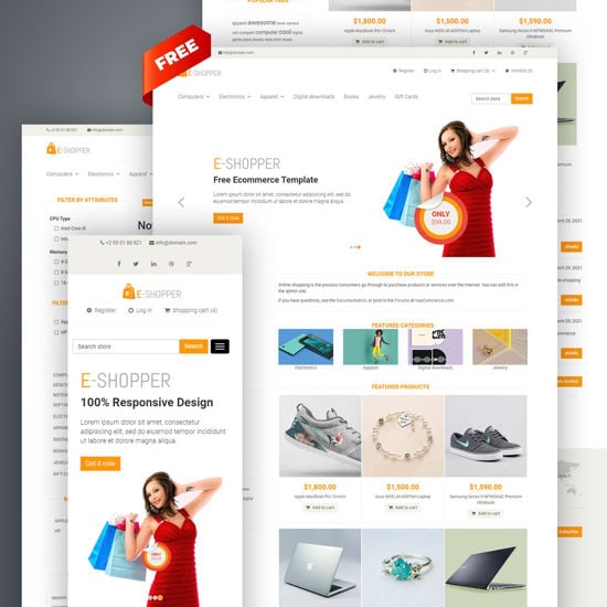 图片 E-Shopper Theme by nopStation