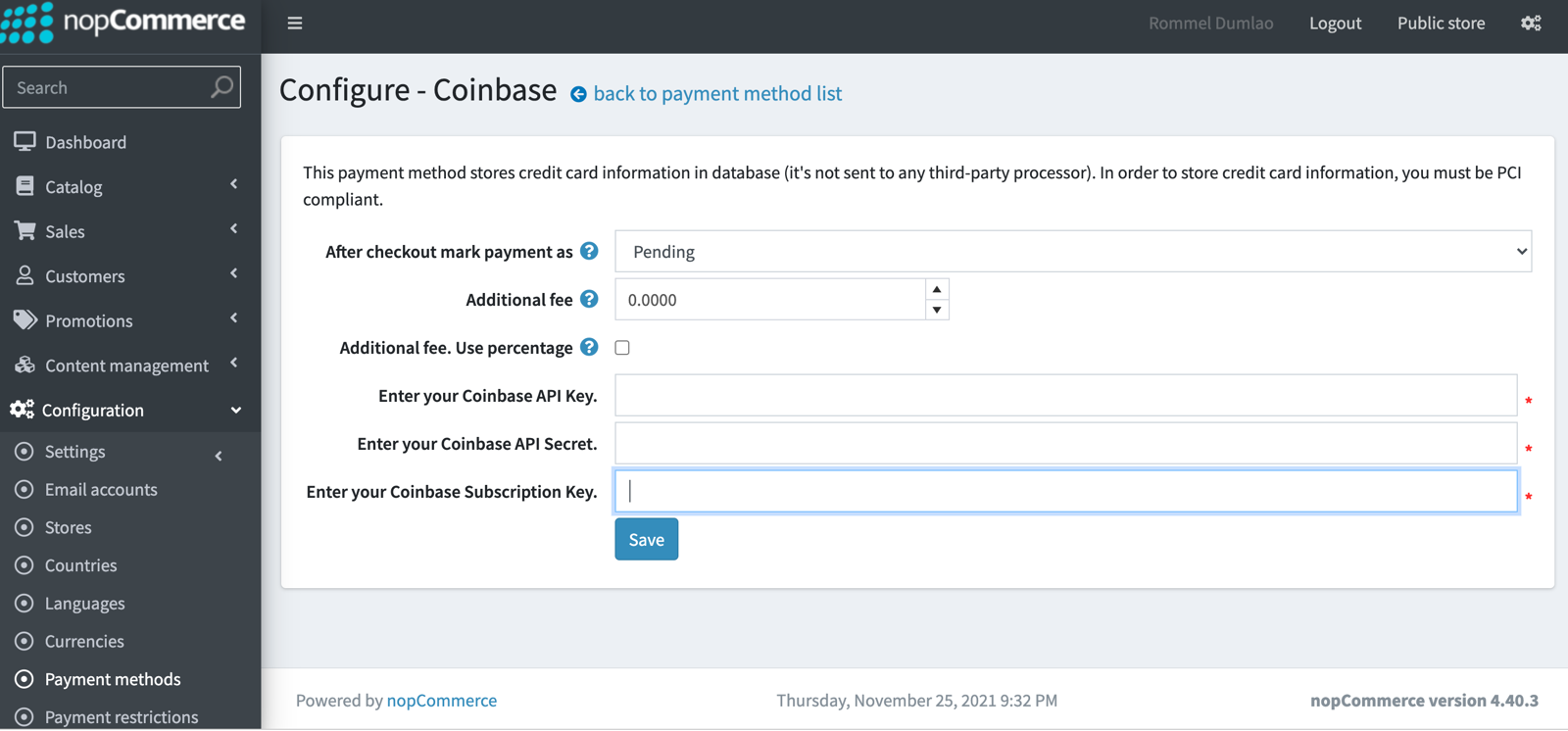 coinbase can t add payment method uk