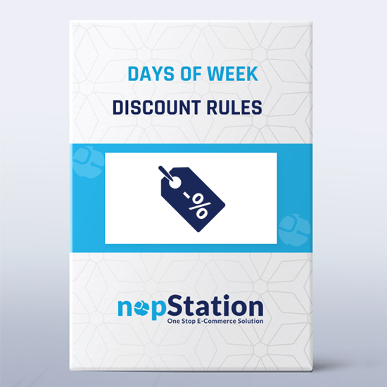 Days of Week Discount Rules by nopStation の画像