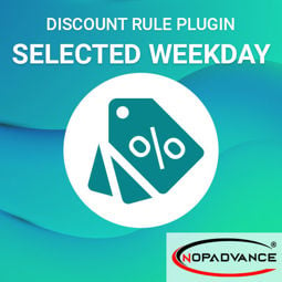 Discount Rule - On Selected Weekday (by NopAdvance) resmi