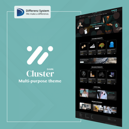 Cluster Dark Responsive Theme by Differenz System の画像
