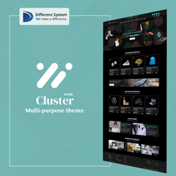 Imagem de Cluster Dark Responsive Theme by Differenz System