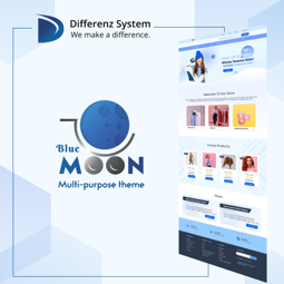 Imagem de Blue Moon Responsive Theme by Differenz System