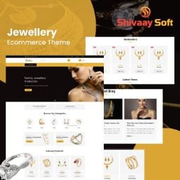 Изображение Jewellery Responsive Theme + 5 plugins (By Shivaay Soft)